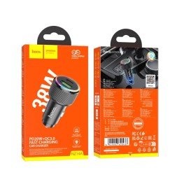 Автомобильное заряд. устр. Hoco NZ14A 1USB/1C 38W черный