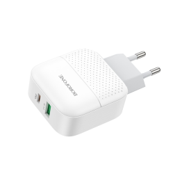 Сетевое зар. устр. Borofone BA46A 1USB/1C PD3.0/QC3.0 3A 18W белое