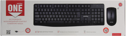 Беспроводной комплект клавиатура+мышь Smartbuy ONE 207295AG черный (SBC-207295AG-K)