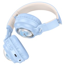 Стереонаушники Bluetooth Полноразмерные Hoco W50 синие