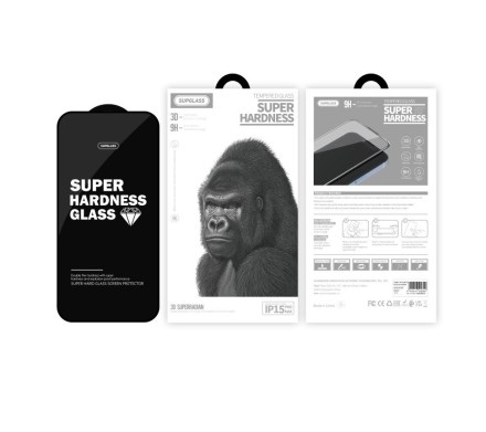  Защитное стекло для i-Phone 15 Pro Max 6.7&quot; Supglass XC-10 3D чёрное