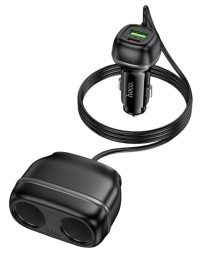 Автомобильное заряд. устр. Hoco Z59 240w 1USB/1T-C/2-12V чёрный