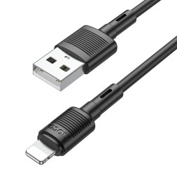 Usb Кабель-зарядка Lightning Hoco X83 2.4A 1м черный