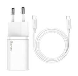Сетевое зар. устр. Baseus Super Si Quick Charger 1C 25W 1м EU TZCCSUP-L02 белое