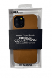 Накладка для i-Phone 12/12 Pro K-Doo Noble кожаная коричневая