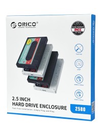 Внешний корпус для HDD/SSD Sata 2.5&quot; Orico 2580U3 Micro-B черный