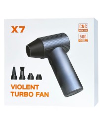 Портативный турбовентилятор X7 тёмно-серый