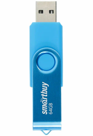  USB флеш накопитель Smartbuy 64GB Twist (SB064GB2TWB) синий