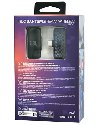  Микрофон беспроводной JBL Quantum Stream Wireless USB-C 24h/100м черный