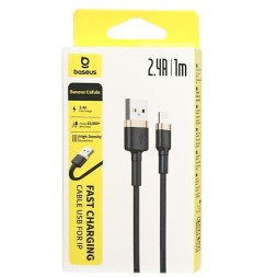 Usb Кабель-зарядка Lightning Baseus Cafule 1м (CALKLF-BV1) черно-золотистый