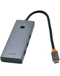 USB-C хаб Baseus UltraJoy Series 7в1 3USB/HDMI/USB-C/SD (B00052803811-00) серый