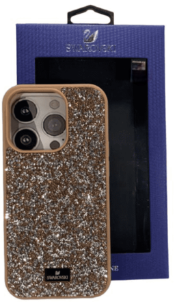  Накладка для i-Phone 13 Pro 6.1&quot; Swarovski розовое золото