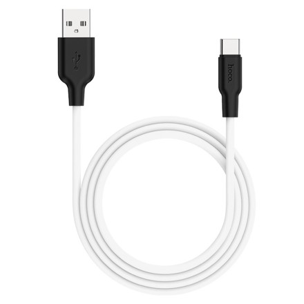  Usb Кабель-зарядка Type-C Hoco X21 Plus 3A 2м мягкий силиконовый белый