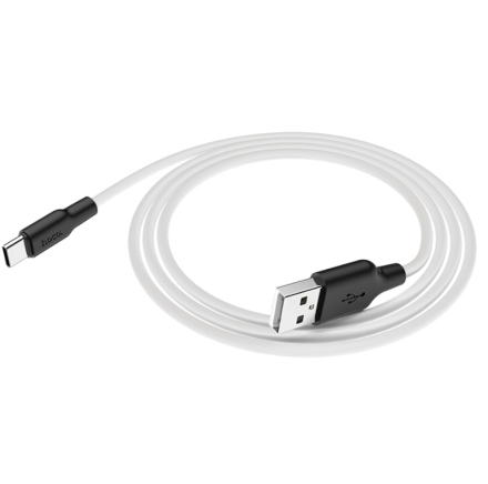  Usb Кабель-зарядка Type-C Hoco X21 Plus 3A 2м мягкий силиконовый белый