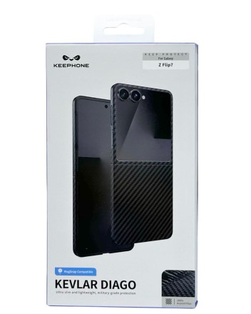  Накладка для Samsung Galaxy Z Flip 7 Keephone Kevlar Diago MagSnap чёрный