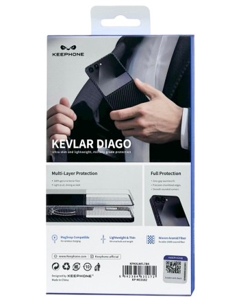  Накладка для Samsung Galaxy Z Flip 7 Keephone Kevlar Diago MagSnap чёрный