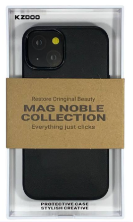  Накладка для i-Phone 14 K-Doo Mag Noble кожаная черная