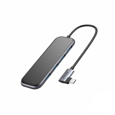  USB-C хаб Baseus 4USB/1USB-C (CAHUB-EZ0G) темно-серый