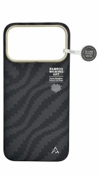 Накладка для i-Phone 17 Pro Max Airity Aramid Fiber Bamboo Shadow Fog Magsafe черный