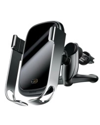 Держатель c беспроводной зарядкой Baseus Rock-solid Electric Holder (WXHW01-0S) серебристый