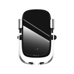 Держатель c беспроводной зарядкой Baseus Rock-solid Electric Holder (WXHW01-0S) серебристый