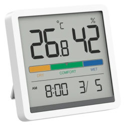 Часы-датчик температуры и влажности Miiiw Mute Thermometer And Hygrometer Clock NK5253