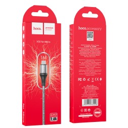 Usb Кабель-зарядка Micro Hoco X50 2.4A 1м серебристый