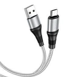 Usb Кабель-зарядка Micro Hoco X50 2.4A 1м серебристый