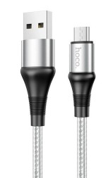 Usb Кабель-зарядка Micro Hoco X50 2.4A 1м серебристый