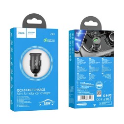Автомобильное заряд. устр. Hoco Z43 1USB QC3.0 3A 18W черное