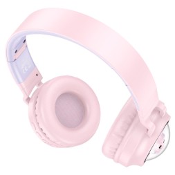 Стереонаушники Bluetooth Полноразмерные Hoco W50 розовые