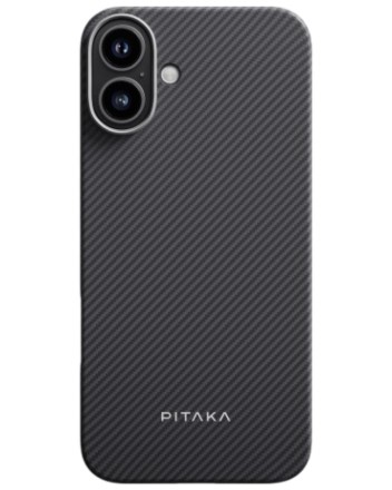  Накладка для i-Phone 16 6.1&quot; Pitaka Ultra Slim case черно-серая