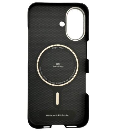  Накладка для i-Phone 16 6.1&quot; Pitaka Ultra Slim case черно-серая