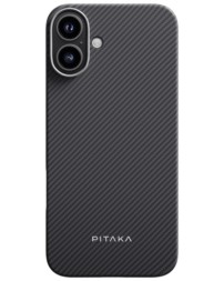Накладка для i-Phone 16 6.1&quot; Pitaka Ultra Slim case черно-серая