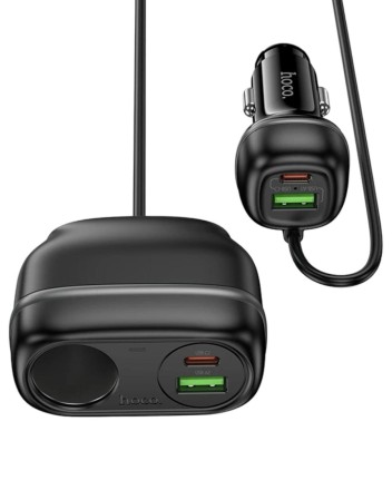  Автомобильное заряд. устр. Hoco Z59A 240w 2USB/2T-C/1-12V чёрный