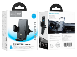 Держатель в автомобиль в воздуховод Hoco H48 с зажимом черный