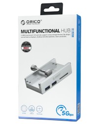 USB-хаб Orico MH2AC 2xUSB3.0/SD серебристый