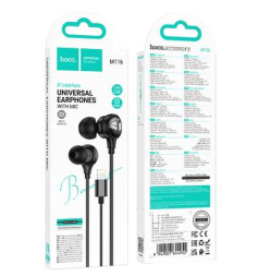 Стереонаушники Hoco M116 с микрофоном Lightning черные
