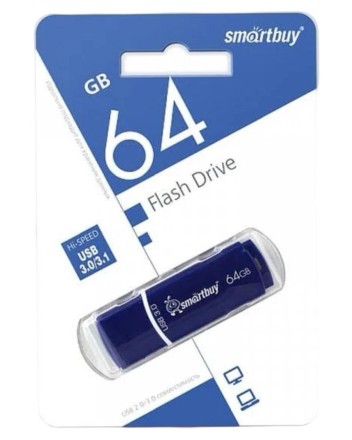  3.0 USB флеш накопитель Smartbuy 64GB Crown Blue (SB64GBCRW-Bl)