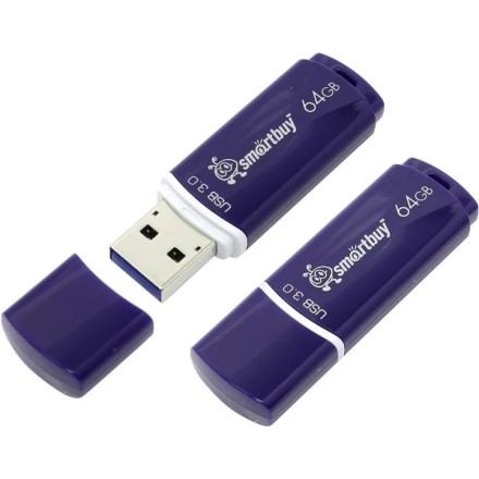  3.0 USB флеш накопитель Smartbuy 64GB Crown Blue (SB64GBCRW-Bl)
