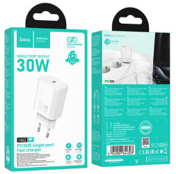 Сетевое зар. устр. Hoco N62 1С 30W белое