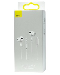 Стереонаушники с микрофоном Baseus Encok C18 NGCR030102 Type-C белые