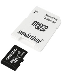 micro SDXC карта памяти Smartbuy 128GB Class10 PRO U3 R/W:90/70 MB/s (с адаптером SD)