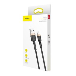 Usb Кабель-зарядка Lightning Baseus Cafule 2м CALKLF-CV1 Чёрный & Золото