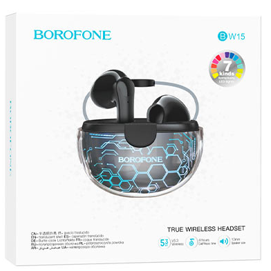  Беспроводные наушники TWS Borofone BW15 BT5.1/35mAh (350mAh)/3ч чёрный