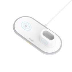 Беспроводное зарядное устройство 3in1 смартфон/Watch/AirPods Hoco CW21 10W/2W/3W белое