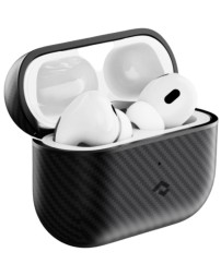 Чехол для Airpods Pro/Pro 2 Pitaka Magez Case 600D черно-серый