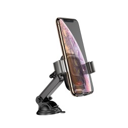 Держатель в автомобиль на торпеду/стекло c беспроводной зарядкой Baseus Bracket (WXZN-B01) черный