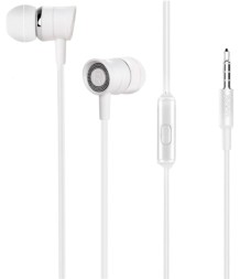 Наушники с микрофоном Hoco M37 Pleasant sound 1.2м белые