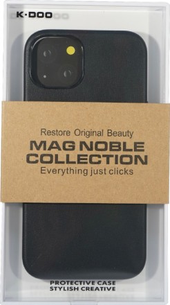  Накладка для i-Phone 13 K-Doo Mag Noble кожаная чёрная